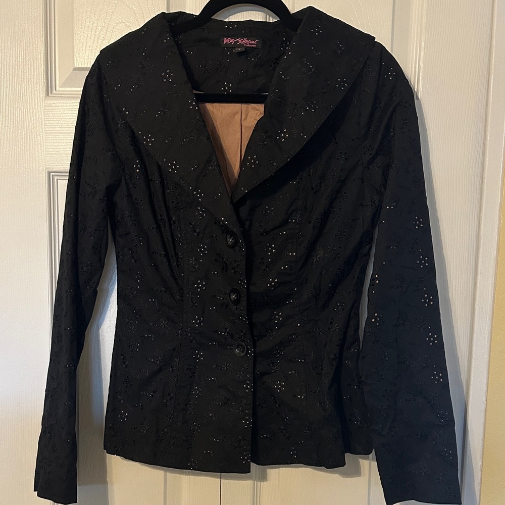 Betsey Johnson Black Classic Blazer